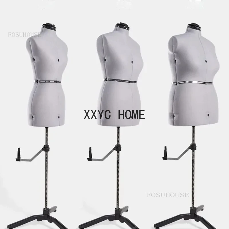 Adjustable Cloth Cover Sewing Female Mannequin props for Tailor Design Clothes Bust Dress Stand Metal Base Sewing Supplies ZN