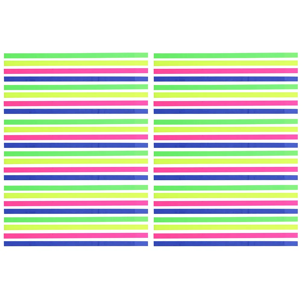 

6 set 6 Sets Colored Highlight Strips Removable Highlighter Tape Stickers Index Bookmarks Easy Use Notebooks
