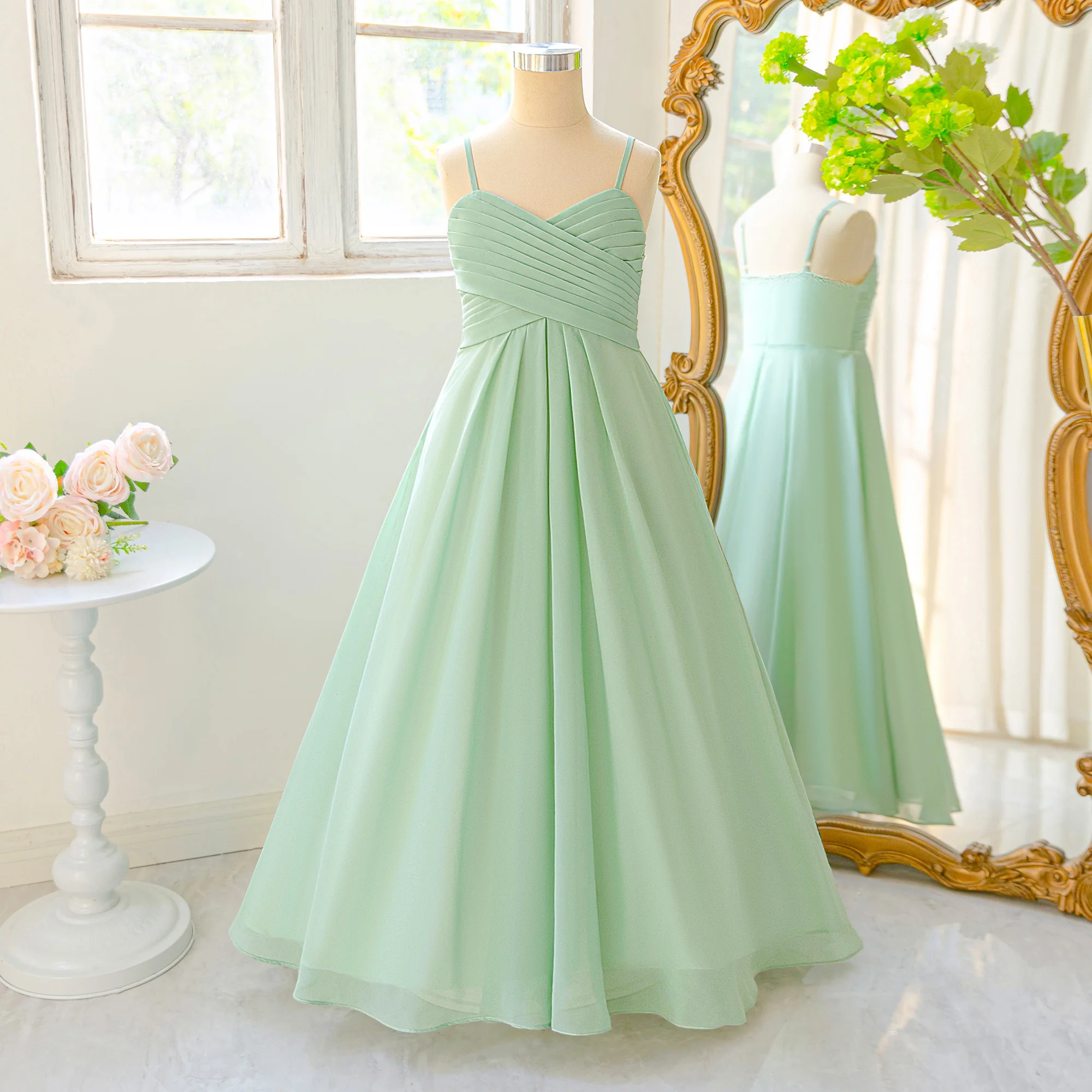 Elegantes Brautjungfernkleid für Mädchen, Sommer-Hochzeitskleid, Taufkleid, Prinzessinnen-Abendkleid für Mädchen, Gala-Abschlussfeier-Ballkleid – Detail 2