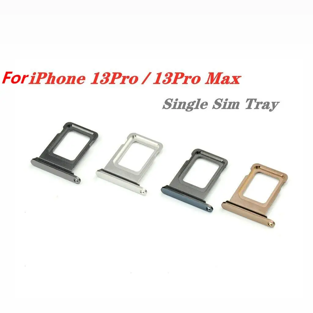 For iPhone 13 Pro Max Single Dual Sim Card Socket Holder Slot Tray Reader Adapter Connector Single SIM Tray Dual SIM Card Tray