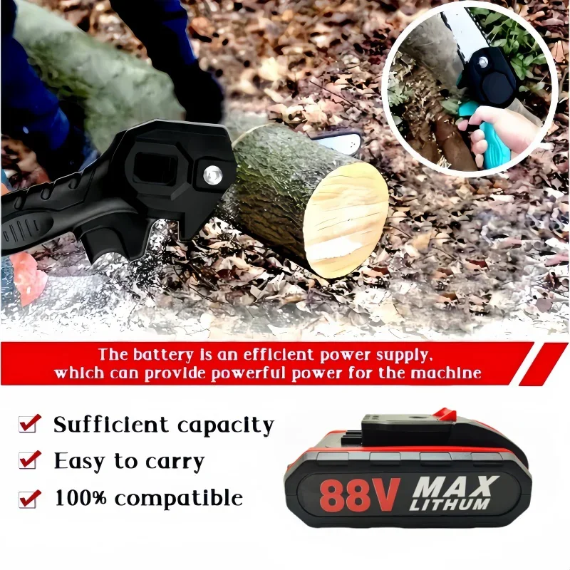 New 88VF 18650 high-power 3500mAh rechargeable battery suitable for 21v WORX single handed chainsaw, cordless impact drill, etc