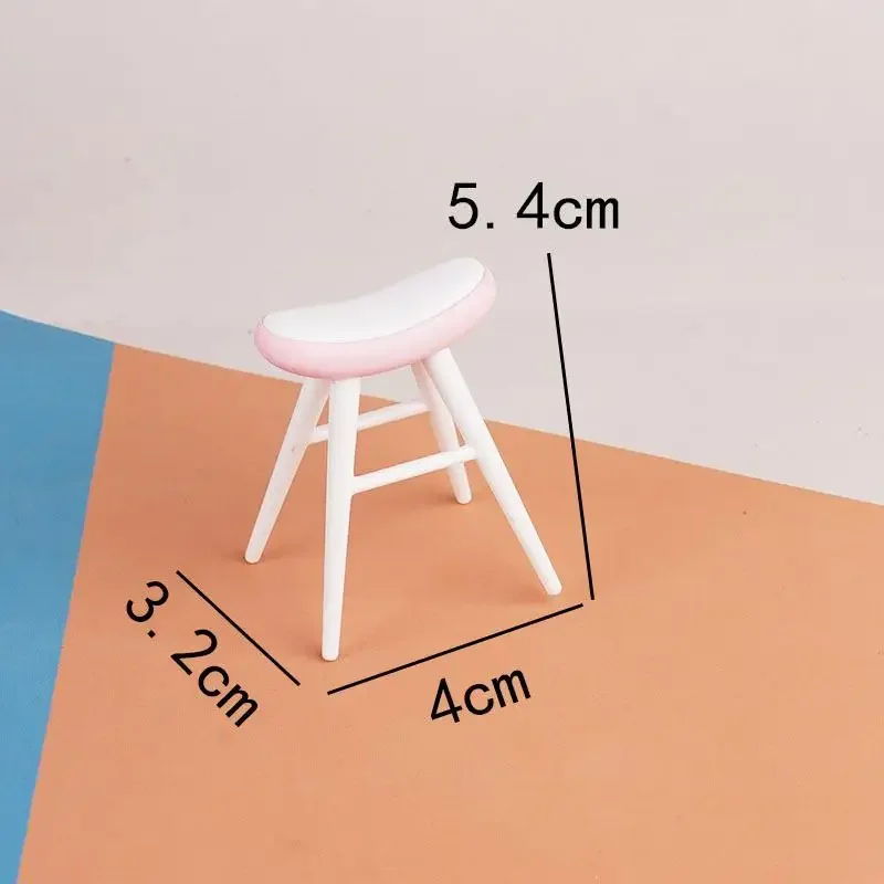 2Pcs 인형 집 만화 의자 놀이 집 귀여운 마이크로 풍경 DIY 장식 항목