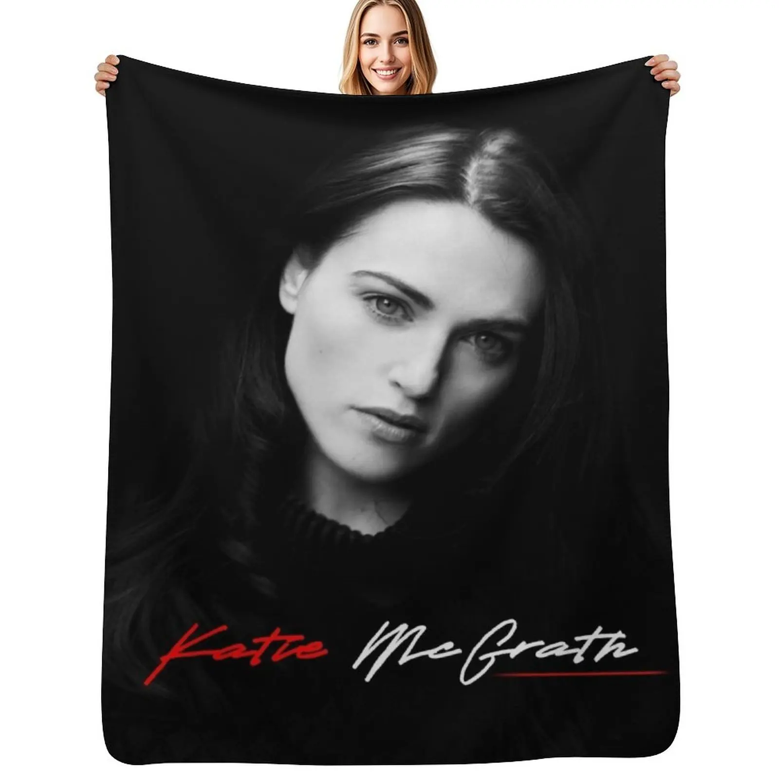 Katie McGrath morgana Throw Blanket Cozy Napping Blanket Gift for Mom Dad