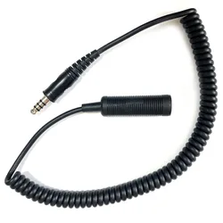 Durable U-92A/U TO U-174/U Bowman Headset Headphone Eextension Cable U92 Male to U174 Female NATO Plug Helicopter Military Jack