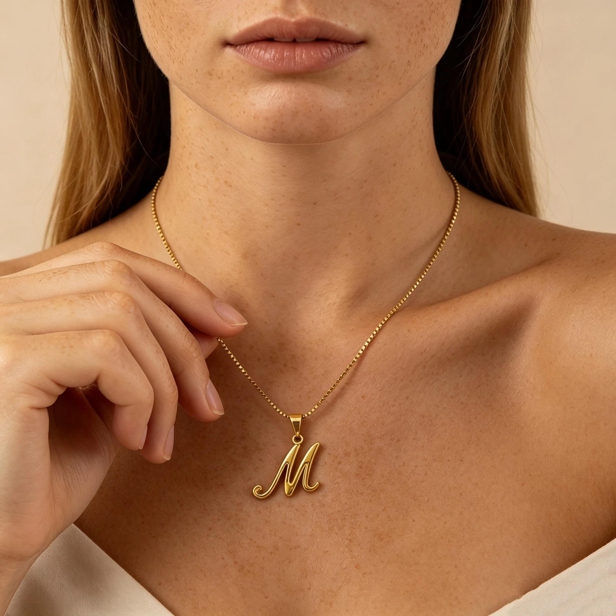 Monogram Necklace Stainless Steel Jewelry Women Fashion Daily Jewelry Personalized Name Jewelry