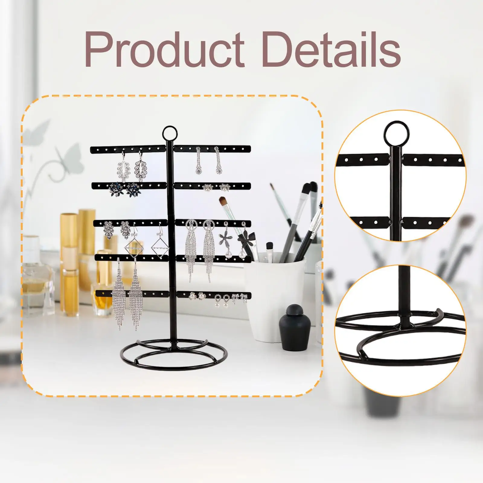 حامل القرط المعدني القابل للإزالة لعرض متجر العرض #5