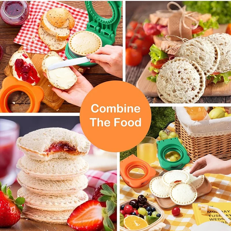 4PCS DIY Cookie Pocket Sandwiches Maker Sandwich Bread Pancake Maker For Breakfast Sandwich Maker