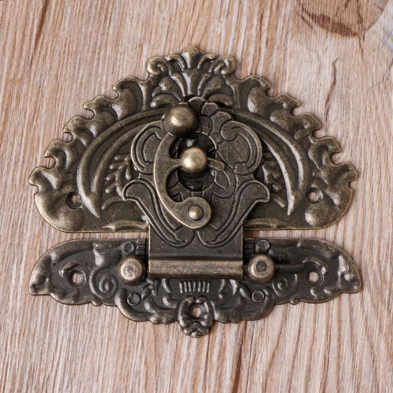 Vintage Retro Decorative Hasp Toggle Suitcase Box Lock Hook for Latch