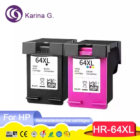 Cartouche d'encre couleur reconditionnée Premium 64 XL 64XL, pour imprimante HP64 pour HP ENVY Photo 6220/6222/6230/6232/6234/7120/7130/7155