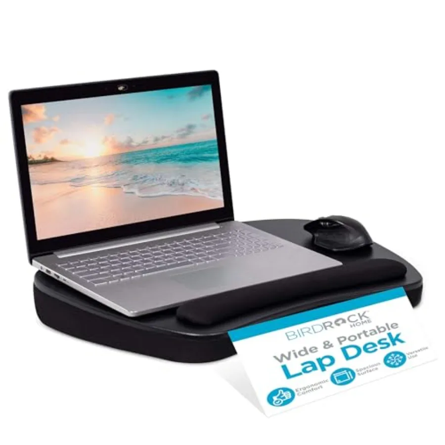 

Большой портативный столик для ноутбука с подставкой для запястья из пены с эффектом памяти, для кровати, дивана, кресла, для письма и учебы, компактный лэптоп-столик