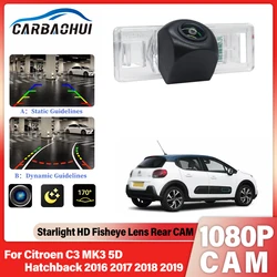 Rear View Camera For Citroen C3 MK3 5D Hatchback 2016 2017 2018 2019 CCD Full HD Night Vision Reverse Backup Camera Waterproof