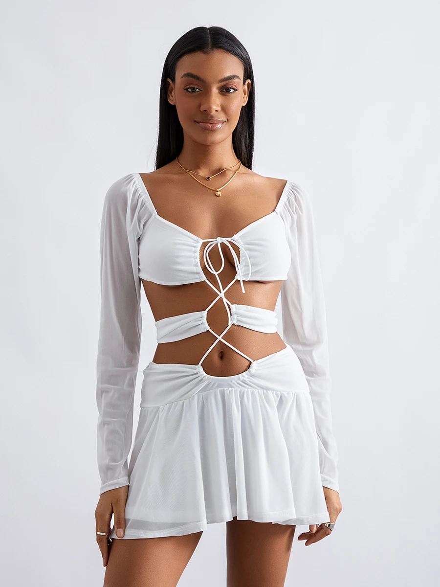 أنيقة الأزهار طباعة كشكش كم الخامس الرقبة التفاف فستان المرأة الصيف بوهو شاطئ فستان قصير موضة فستان الحفلات عارية الذراعين #4