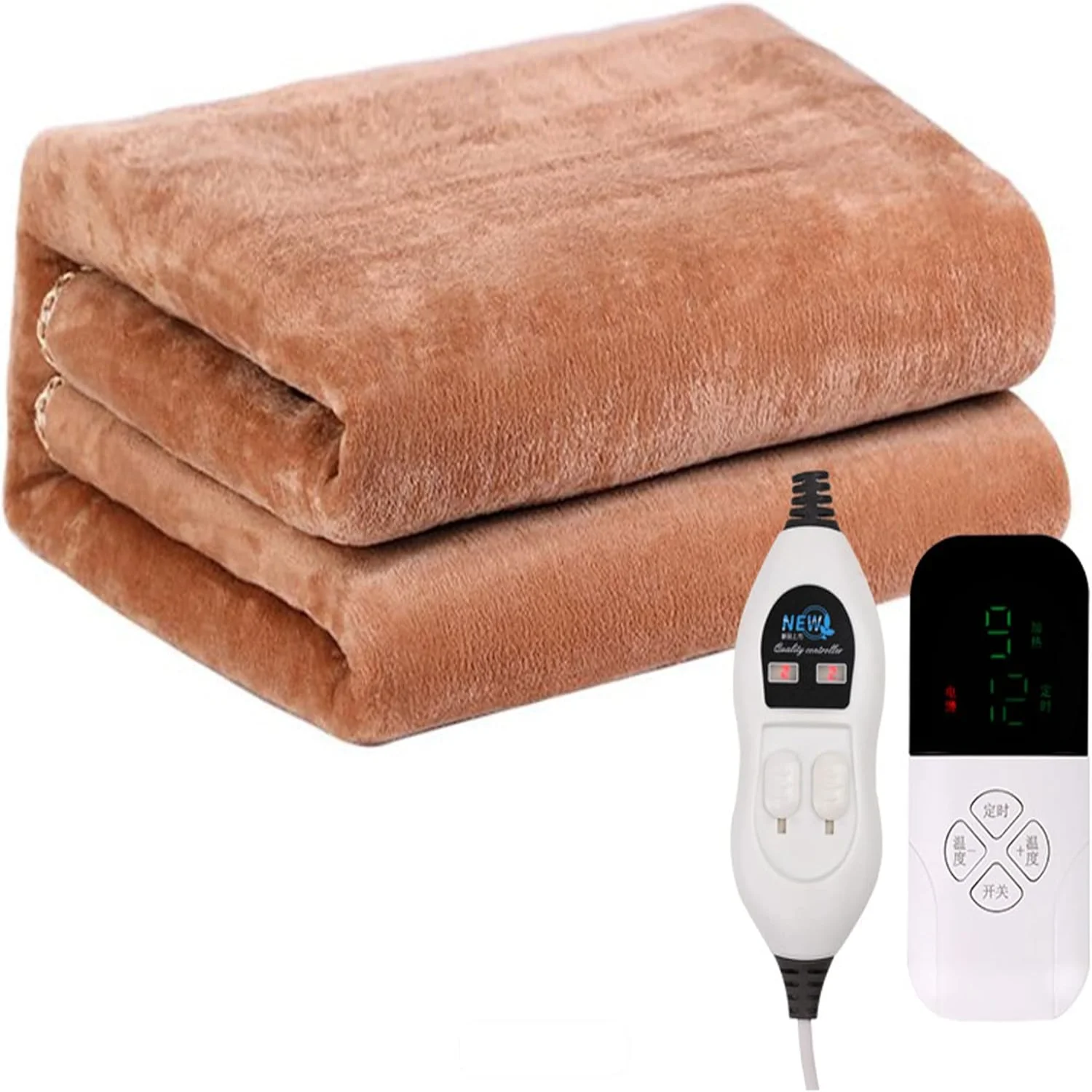 Facecloth  Blanket Waterproof  Furnishing  Blanket Solid Color Khaki Smart Switch 1.5 * 0.8M