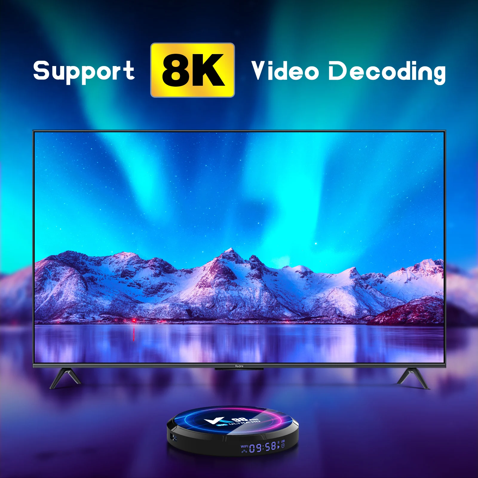 K98 플러스 안드로이드 13.0 스마트 TV 박스, 쿼드 코어 UHD 4K 미디어 플레이어, H.265, 8K 디코딩, HDR10 + 2.4G/5G, WiFi6 BT5.0, 4GB + 32GB, RK3528