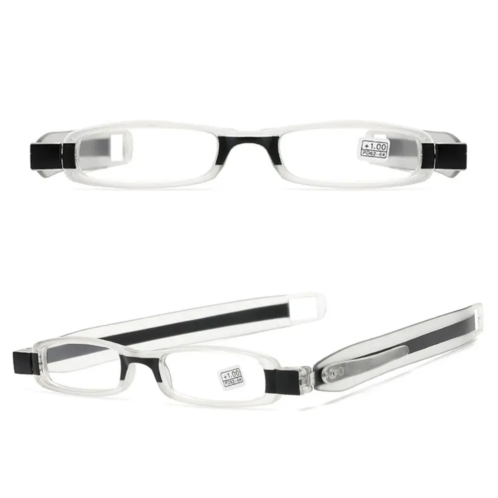 2 PCS Computer Goggles Folding Reading Glasses Ultra-light 360 Degree Rotation Presbyopia Reading Glasses Resin Reading Glasses