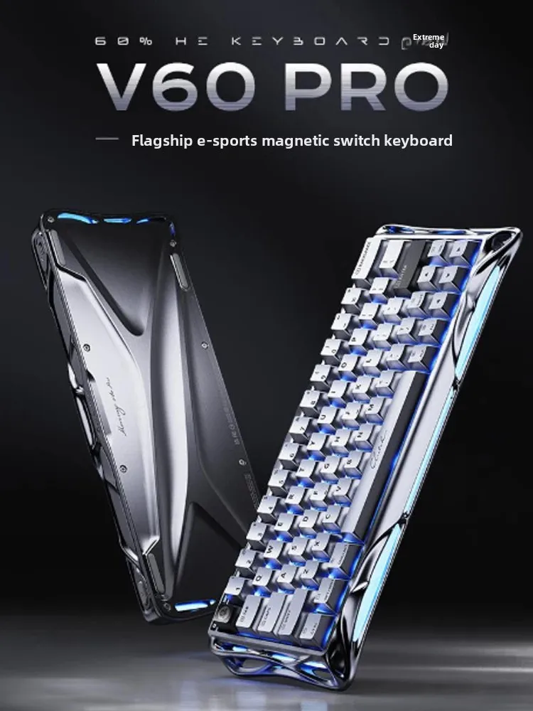 GravaStar V60Pro Magnetic Switch Keyboard V60 Gaming Keyboard RT0.005 8K Low Delay Gasket Aluminium Alloy E-sports PC Keyboards