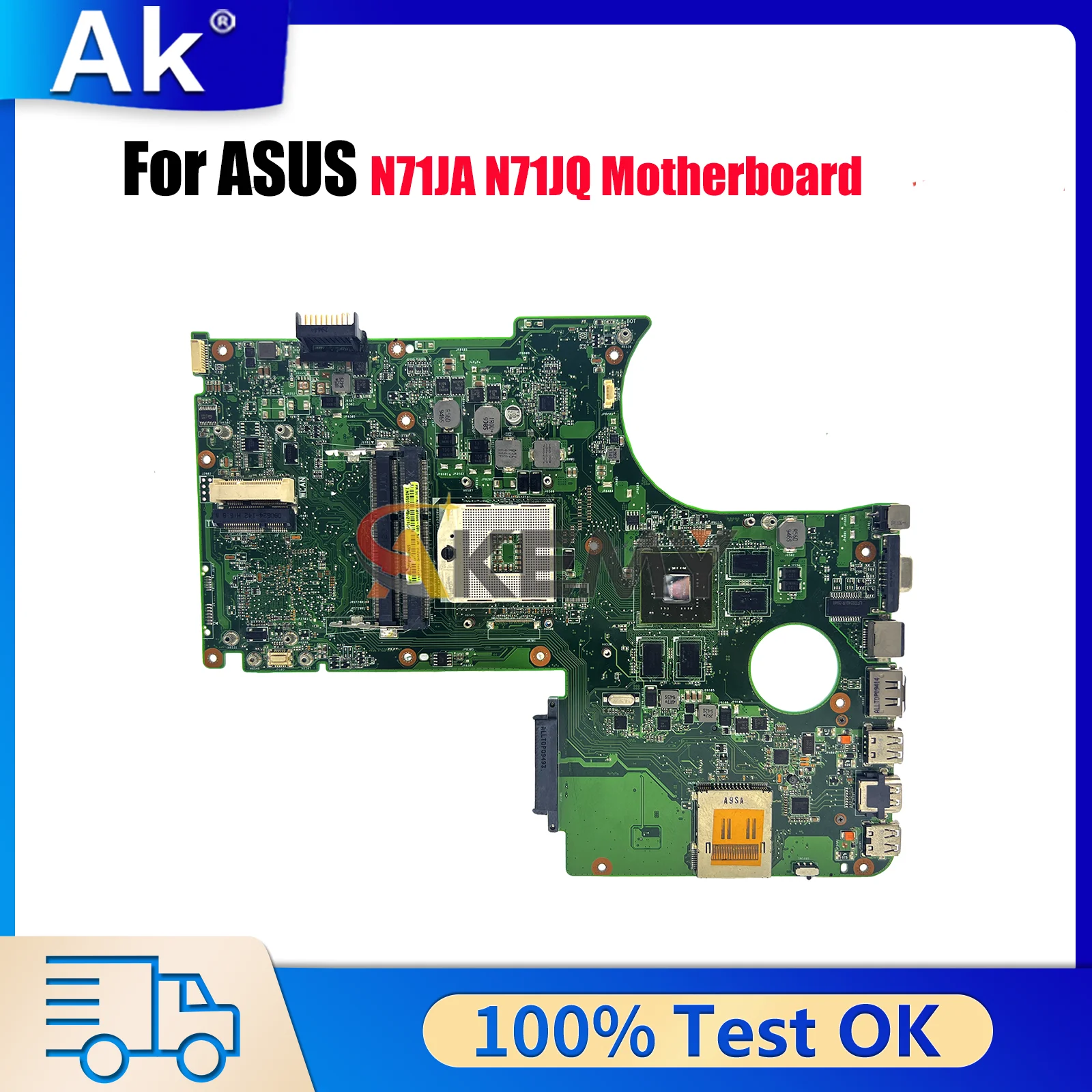 

N71JA Laptop Motherboard For ASUS ROG N71JQ N71JA N71J Notebook Mainboard This item is in stock 100% tests OK fast shipping