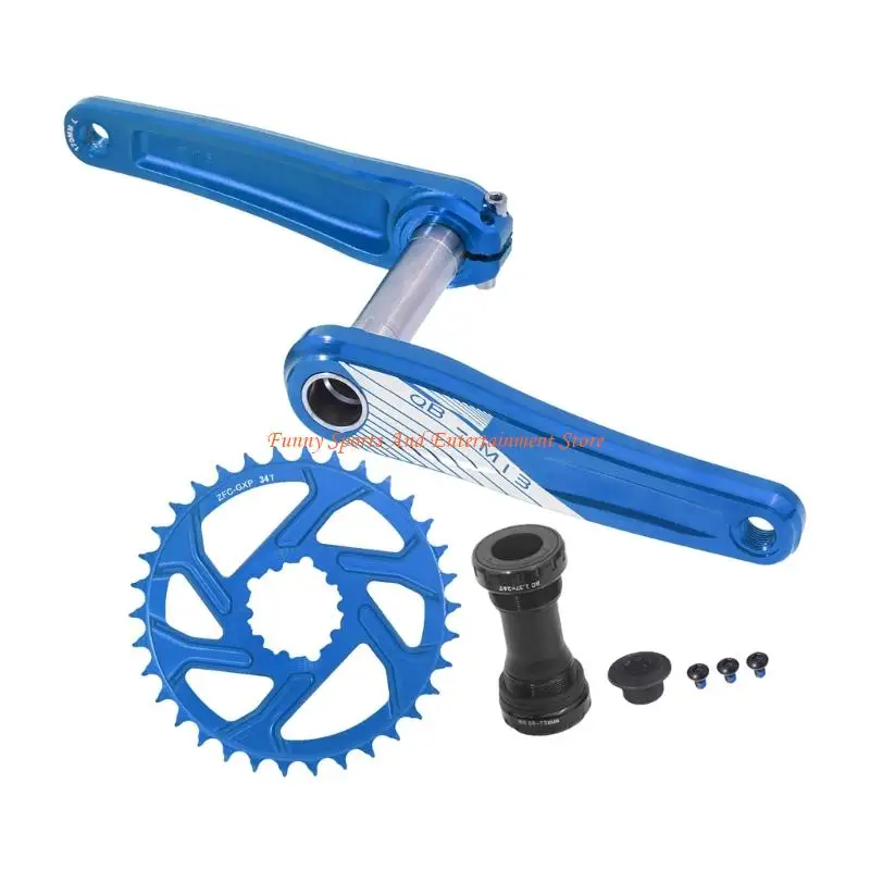 C4DE Aluminium-Kurbelgarnitur, 47,1 mm breiter Arm, 24 mm Chromoly für sichere Installation, Single Speed – Detail 5