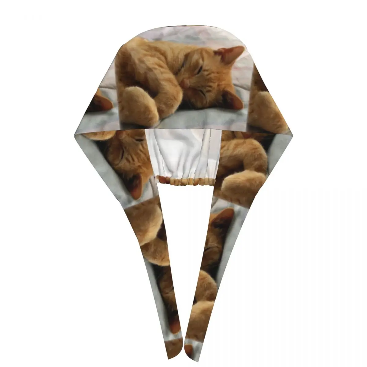 Шапка-скраб для сна с имбирем и котом, рабочая хирургическая шапочка для врача, регулируемые шапочки унисекс для кормления для стоматолога