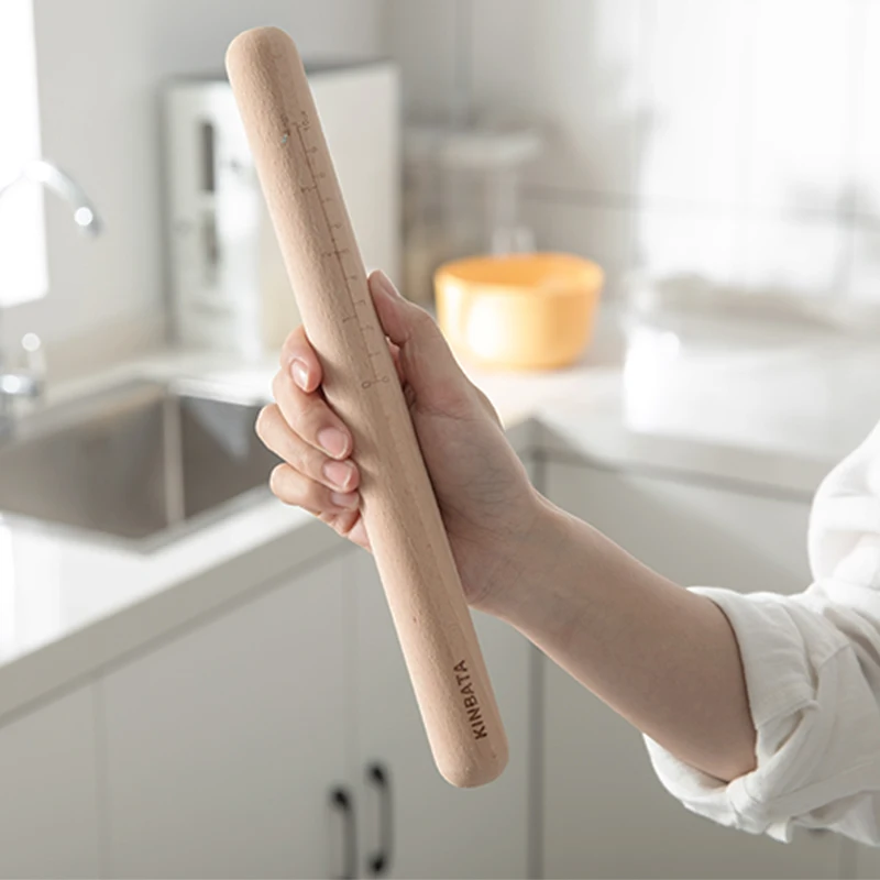 Japan Kitchen Wooden Rolling Pin Kitchen Cooking Baking Tools Accessories Crafts Baking Fondant Cake Decoration Dough Roller