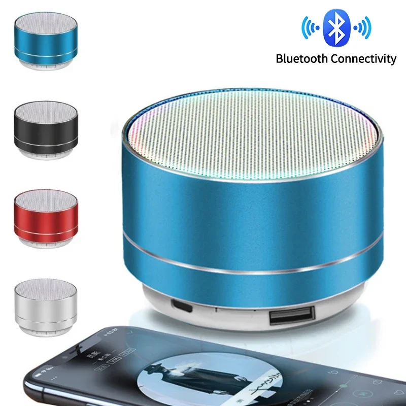 Haut-parleur Bluetooth sans fil, petit canon en acier, caisson de basses, Mini carte cadeau Portable, haut-parleur Bluetooth couleur, haut-parleurs d'extérieur