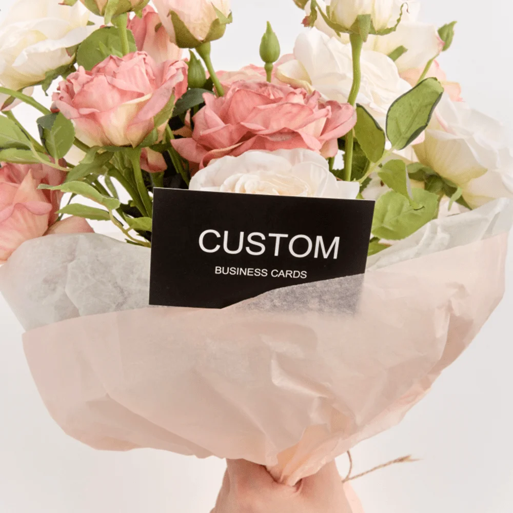 

Bulk Custom Business Cards 500pcs 9x5.4cm Personalized Logo for Floral Gift Decor Wedding Bouquet Enclosure Notes