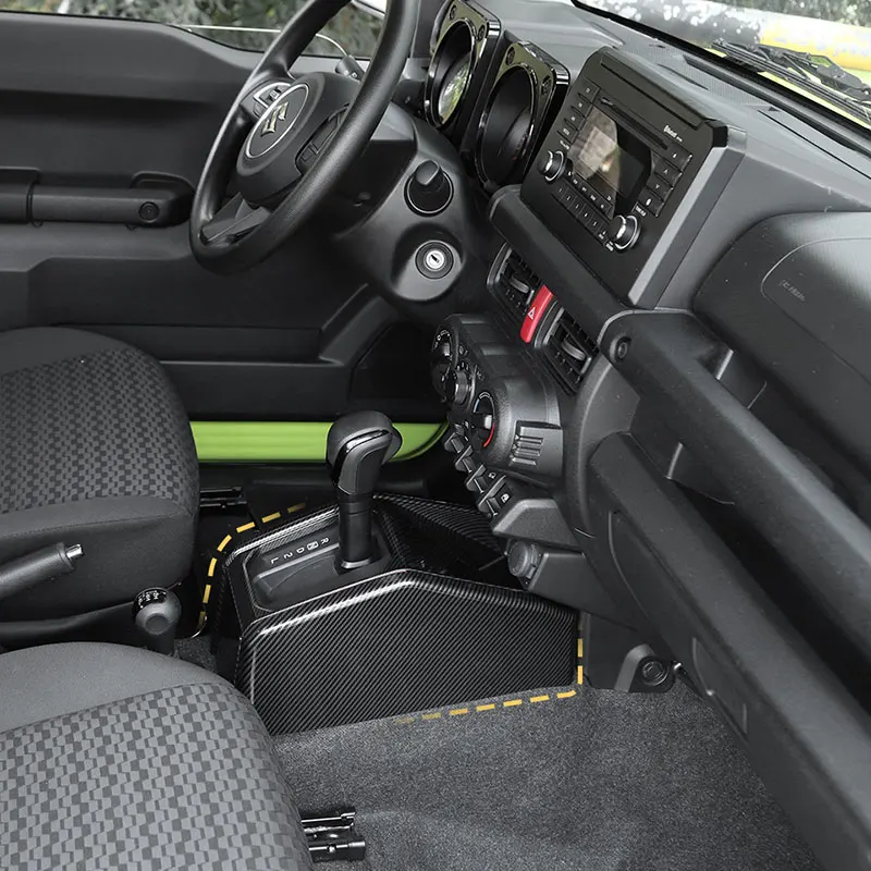 Car 38pcs Center Console Control Gear Shift knob Cover Trim Kit For Suzuki Jimny 2019 Up Carbon fiber style Car Accessories - view 6