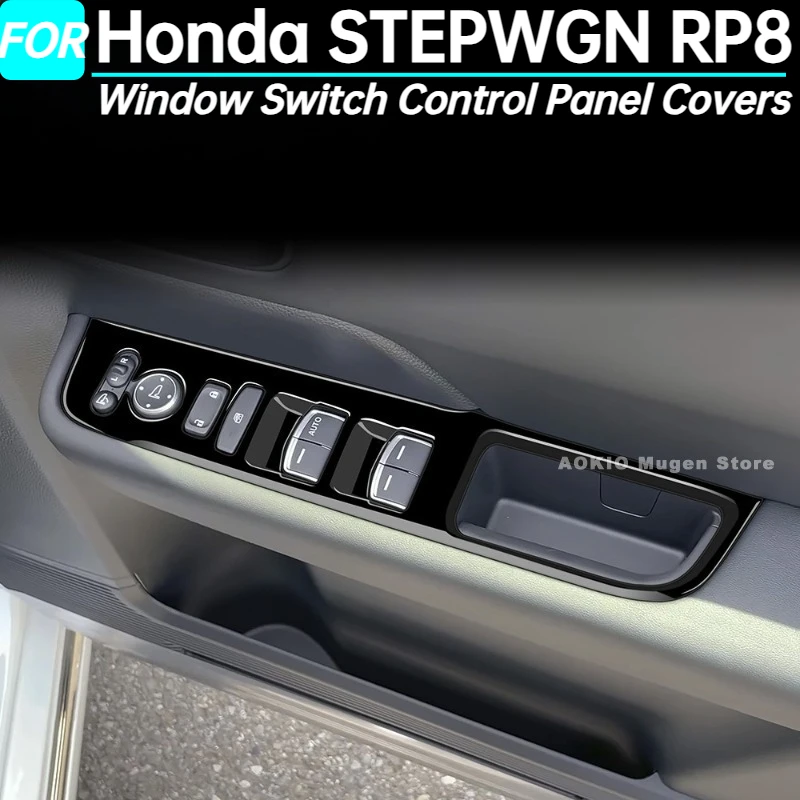 

Крышки панели управления переключателем окна автомобиля, накладка для Honda STEPWGN RP8, аксессуары для интерьера для правого руля