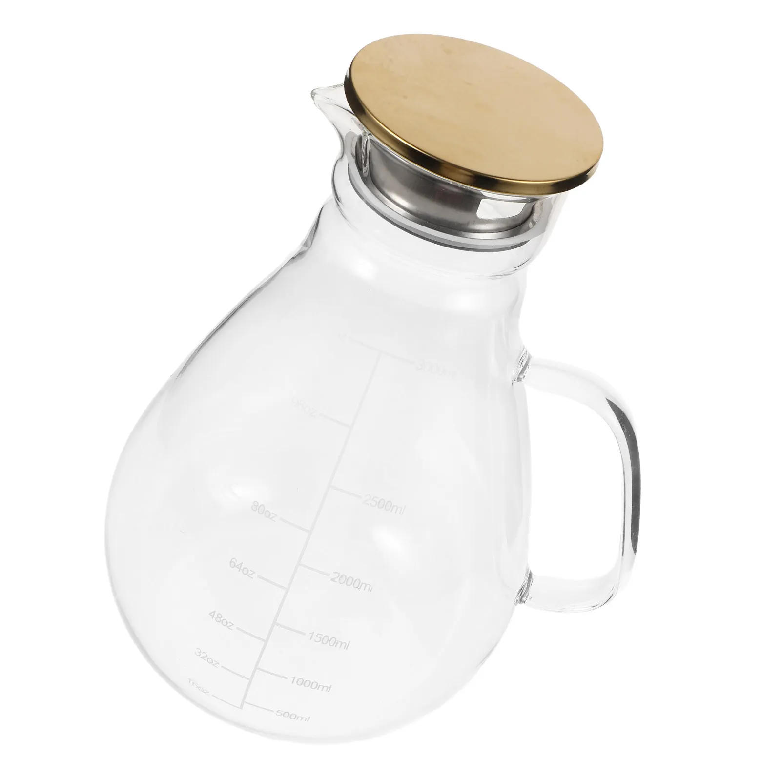 

Large Capacity Glass Pitcher for Cold Drinks Juice Milk Tea Whiskey Cocktails Ice Tea Party Wedding Catering Home Kitchen