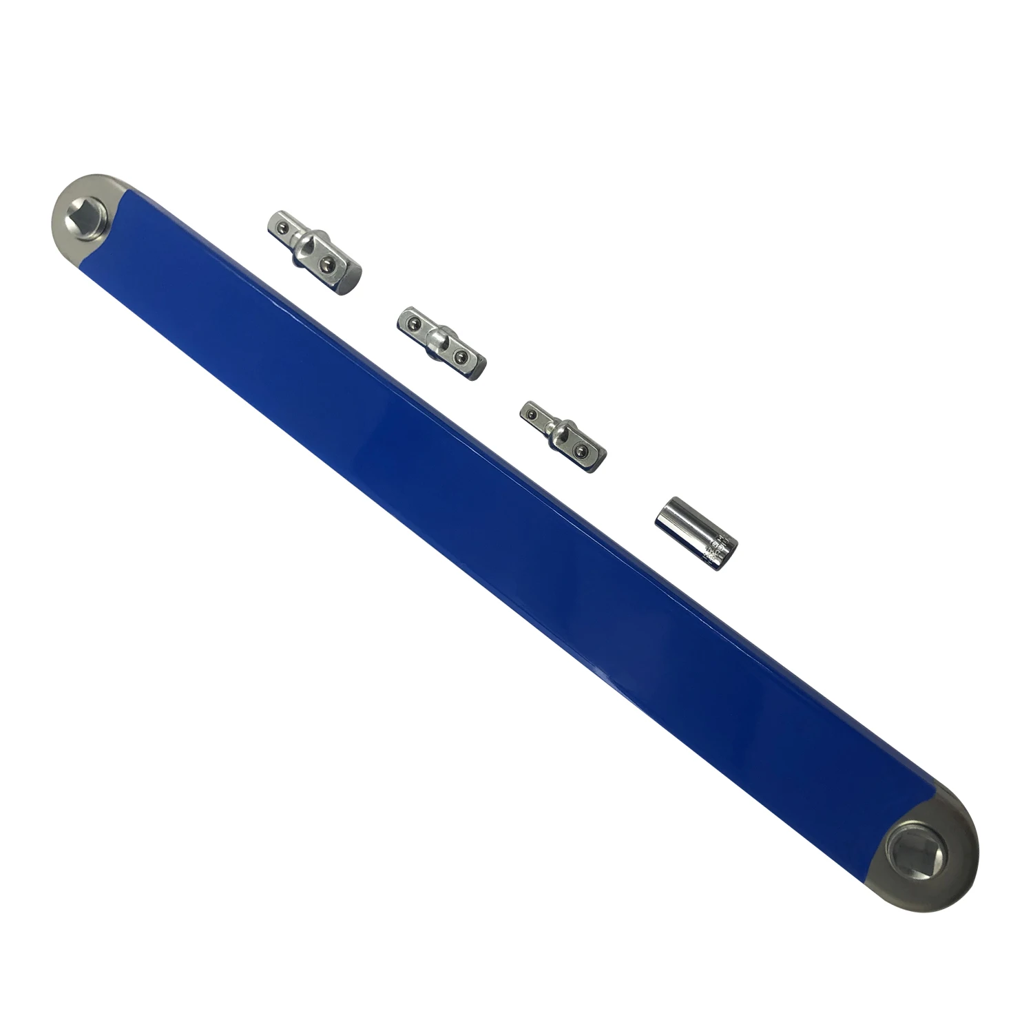 

Impact Ready Offset Extension Wrench, Tight Reach Extension Wrench Set with 1/2" 1/4" and 3/8" Square Drive Adapters,Small Place
