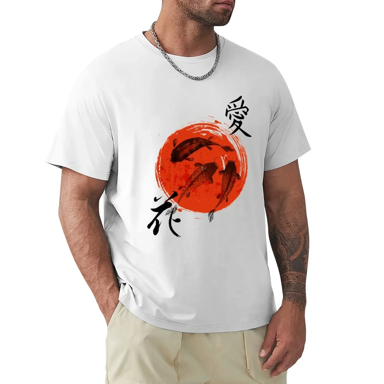 Koi Fish butterfly Shirt Nishikigoi Japanese Gift Japan love T-shirt oversized for a boy mens cotton t shirts