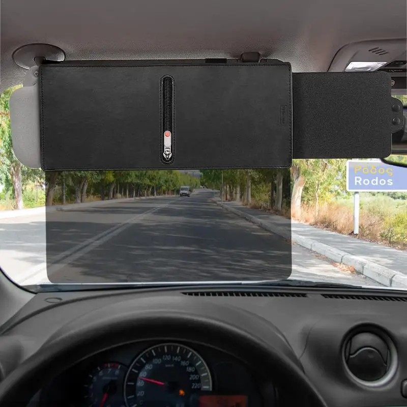 Universal Car Sun Visor Anti-Glare Anti-UV Adjustable Blocker Polarized Lens Sunshade Extender Most SUVs Trucks Car Accessories