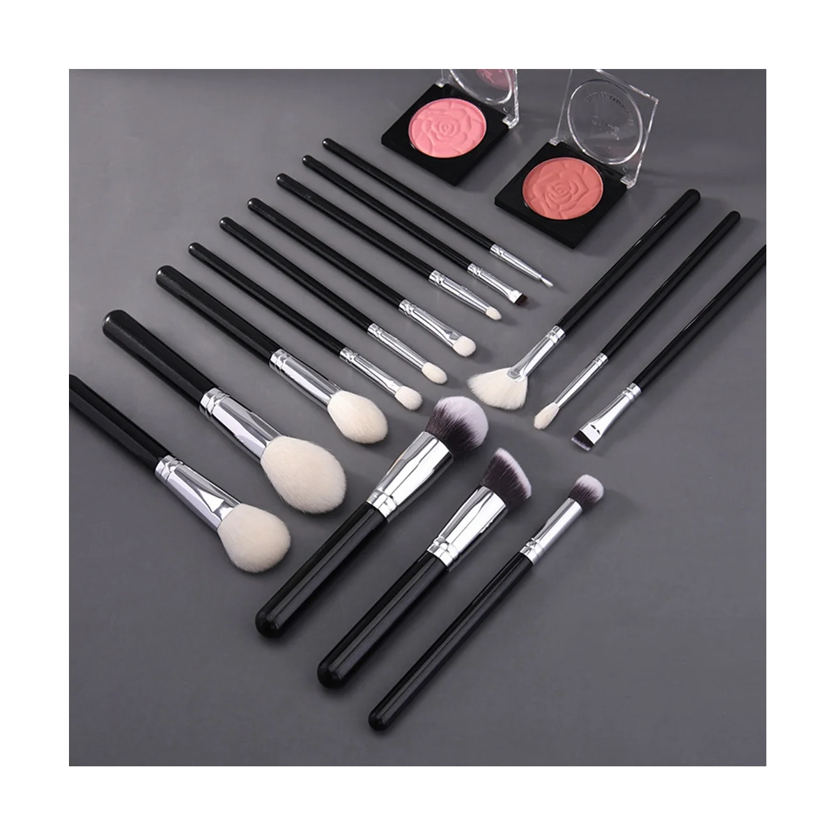 15 Pcs Makeup Brush Loose Powder Brush Foundation Brush Nose Shadow Brush Soft Animal Hair