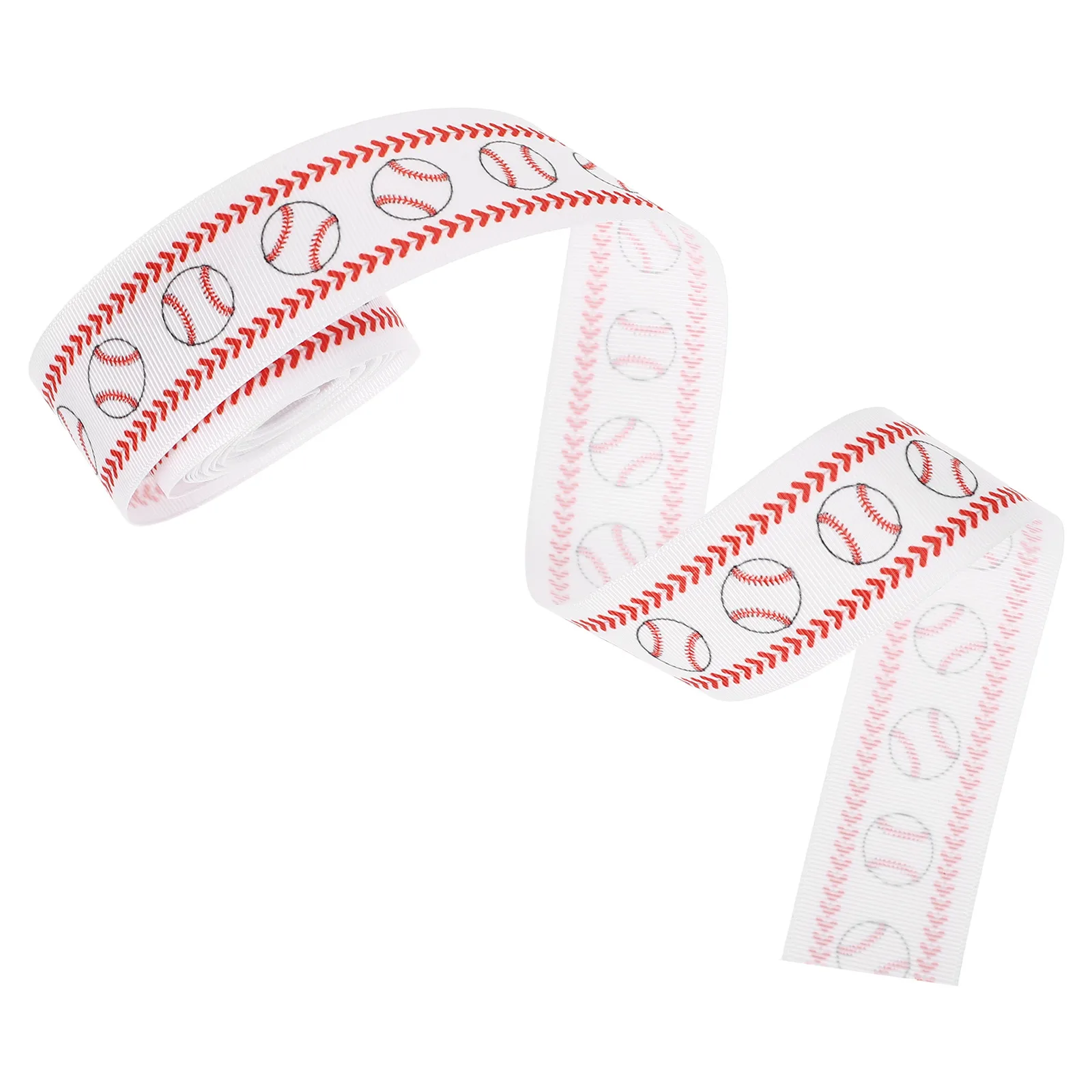 

1 Roll Baseball Decor Gift Wrapping Cloth Craft Cake Decoration Ribbon Sports Baseball Ribbon Diy Ribbons For Crafts Home Decor