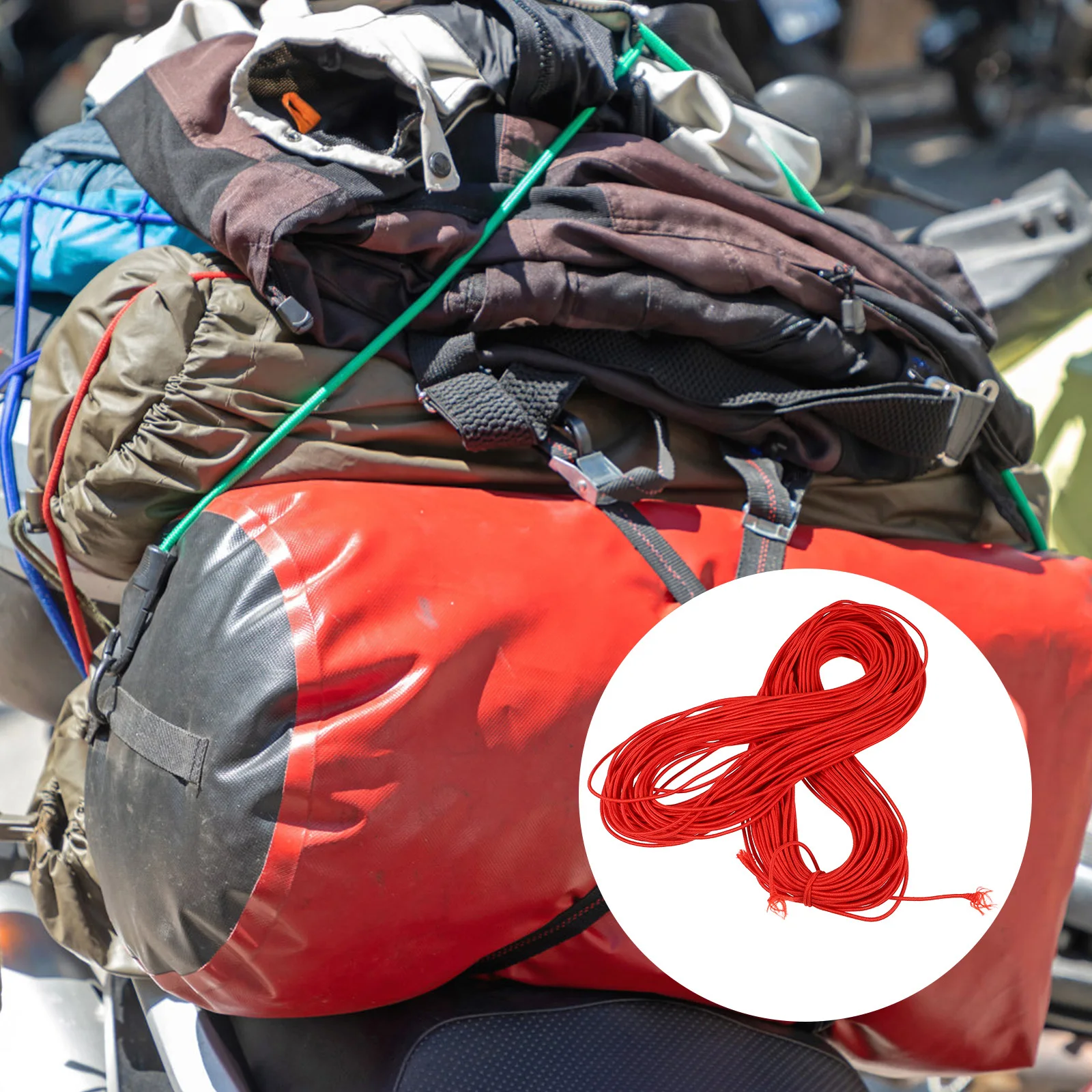 

Elastic Rope 45 Meters Bungee Cords Heavy Duty Outdoor Luggage Strap Durable Practical Tent Fixing Lightweight Portable