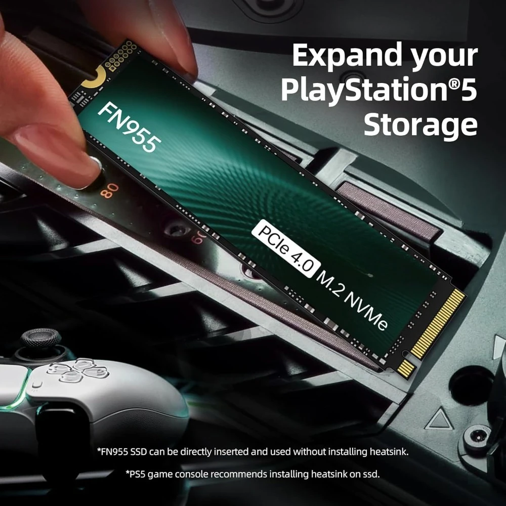جديد FN955 4 تيرا بايت NVMe SSD M.2 2280 PCIe Gen4x4، ما يصل إلى 7300 ميجابايت/ثانية، محرك أقراص الحالة الصلبة الداخلي NAND TLC Flash، تكوين ذاكرة تخزين SLC #3