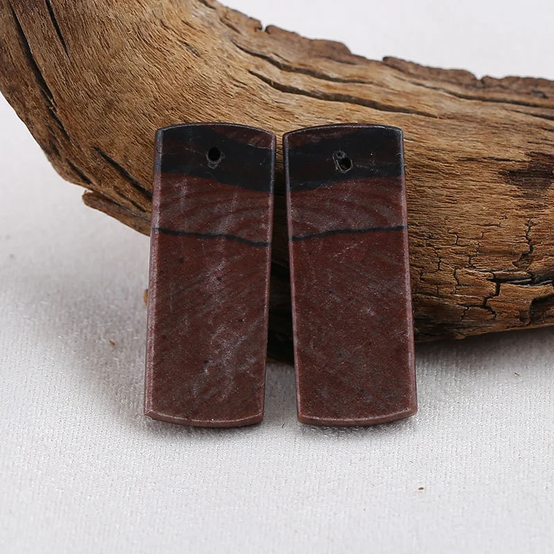 

Натуральные прямоугольные бусины из мукит-яшмы для изготовления украшений, бусины из натуральных камней ручной работы