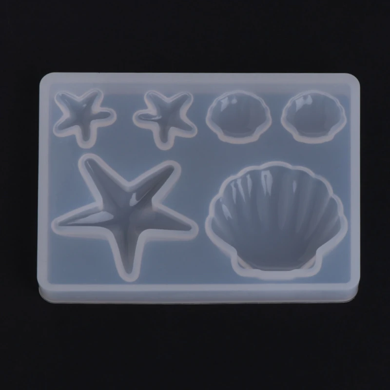 Cetakan Silikon Cangkang Berlian Epoksi Resin DIY Perhiasan Membuat Kerajinan Liontin Kue