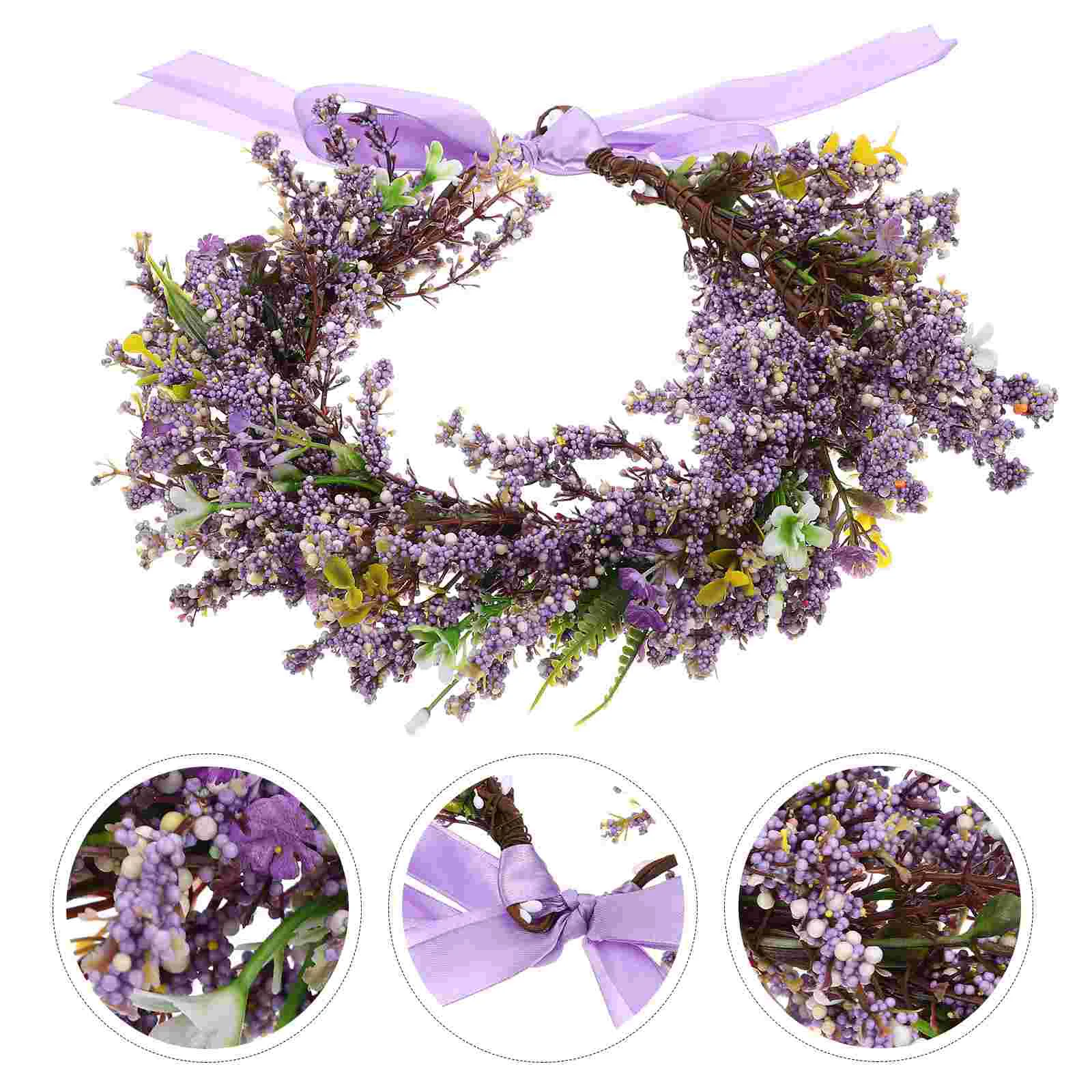 

Flower Crown Wreath Headbands for Girls Simulation Headdress Bohemia Faux Cloth Bridal Bride