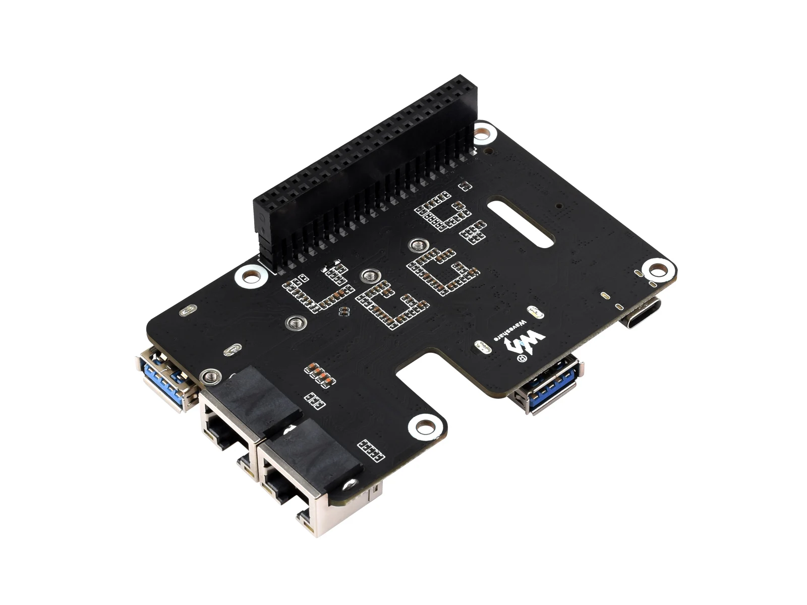 PCIe To USB 3.2 Gen1 / 2.5G ETH / M.2 NVMe Adapter For Raspberry Pi 5, Supports NVMe Protocol M.2 Solid State Drive,Driver-Free