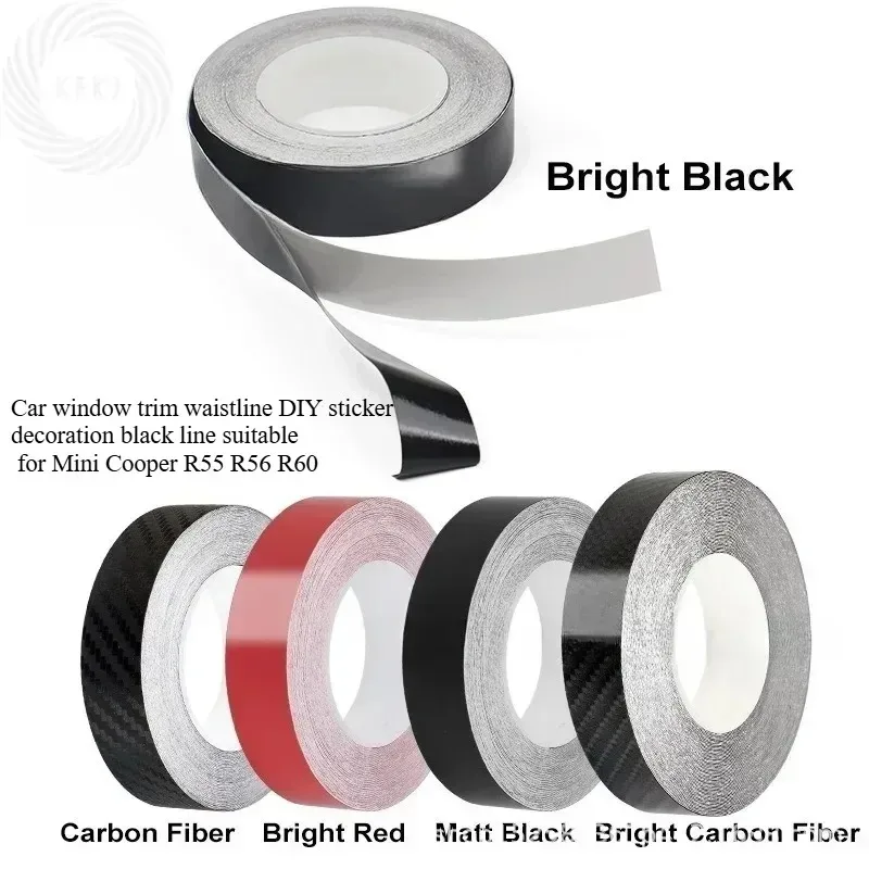 

Car Body Door Anti-scratch Protection Strip Styling Decorative Stickers Bright Black Auto Window Edge Protector Trim