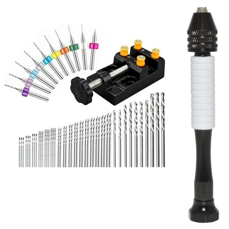 

Ручная спиральная дрель из алюминиевого сплава, мини-набор ручных сверл для изготовления брелока, модель скульптуры, устойчивая к скольжению, легкая