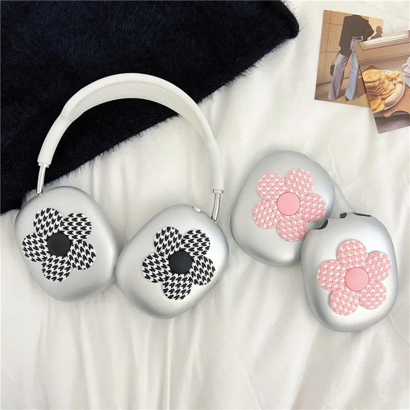 

Flower Plaid Case for AirPods Max Protective Headset Headphone Airpod Max Case Cover