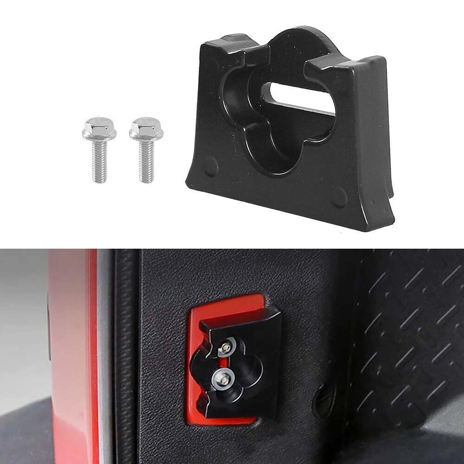 Car Tailgate Limiter With Nut For Jeep Wrangler JK 2007-2017 Aluminum Alloy Tailgate Latch Stop Bumper Kits For Jeep Accessories