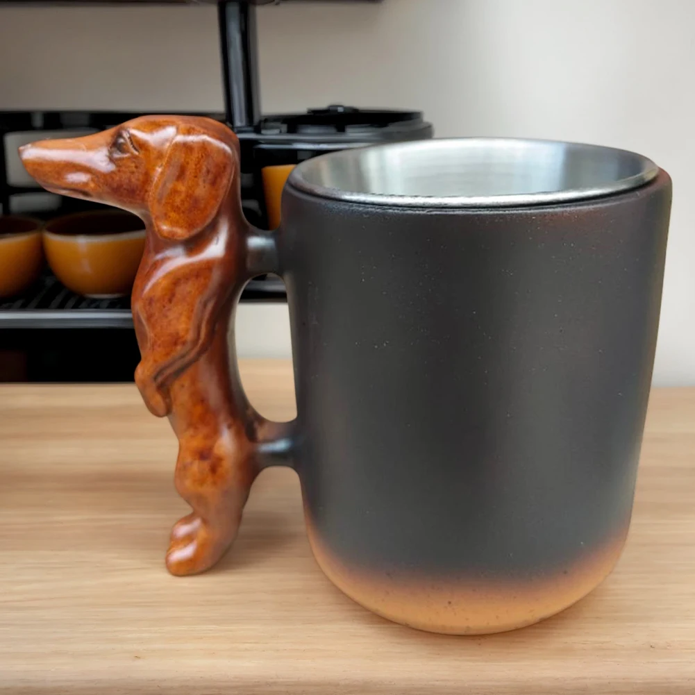 

3D кружка для такси с ручкой из смолы, чашка для воды ручной работы, уникальная чашка для завтрака для владельцев собак и любителей домашних животных
