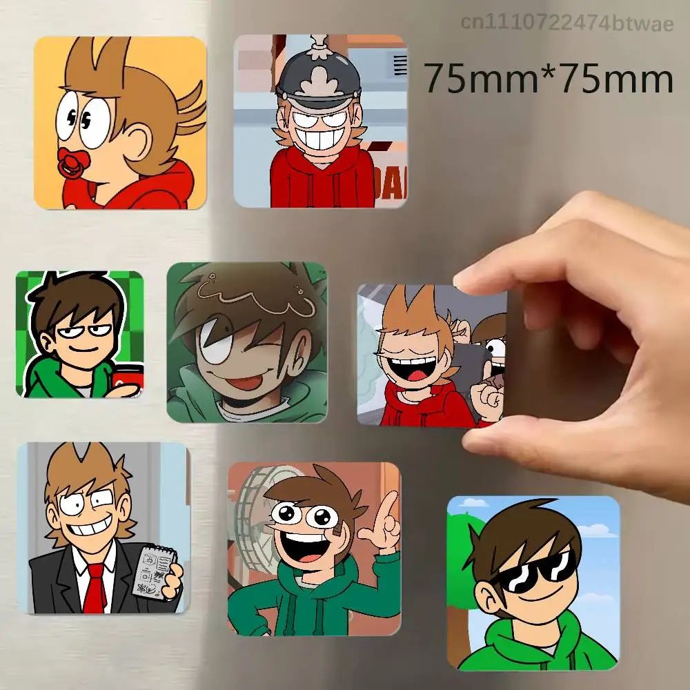 

E-Eddsworld T-Tord Edd Refrigerator Magnets Cute Cartoon Magnetic Personality Decorations Creative Gifts