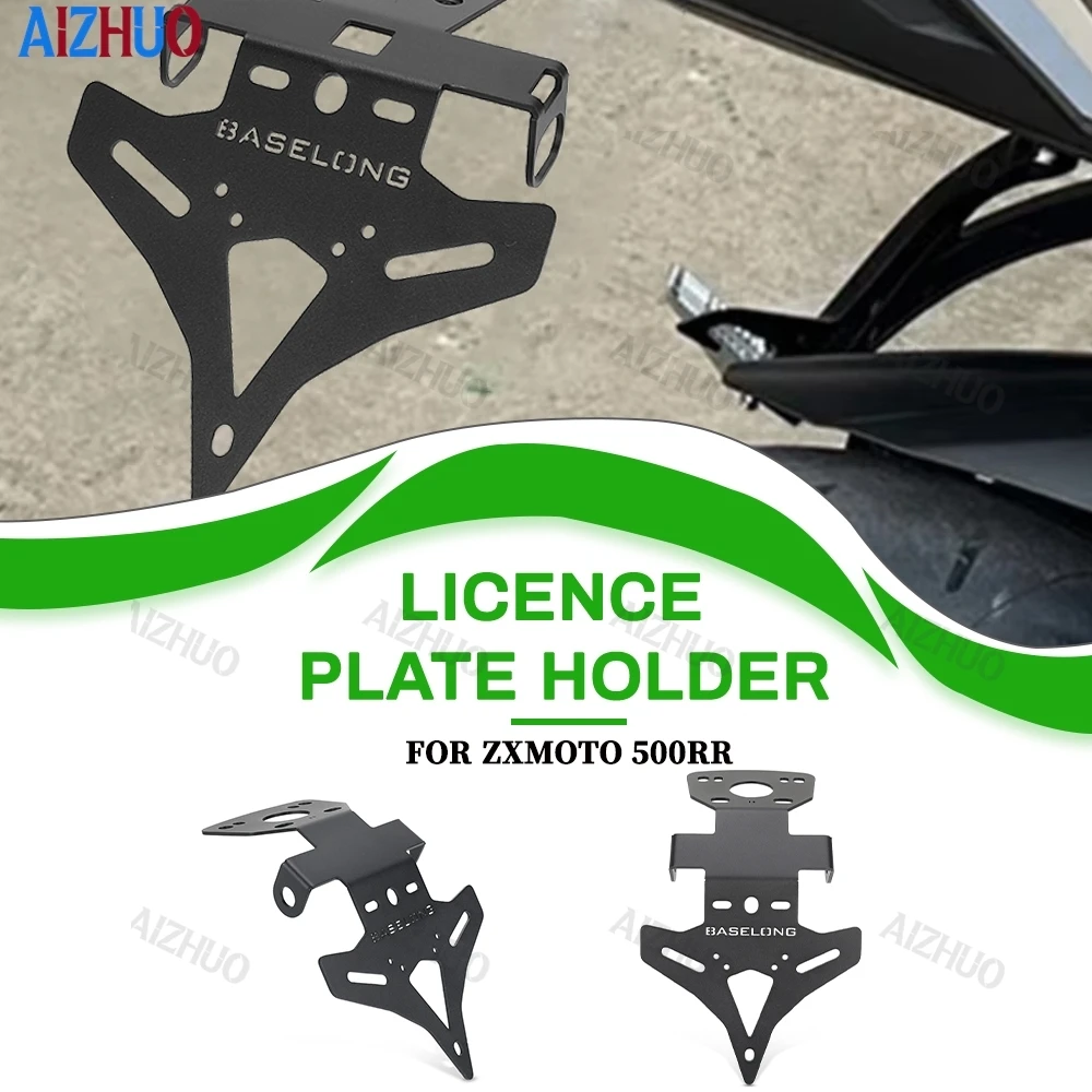 

FOR ZXMOTO 500RR 820RR 2025-2026-2027-2028 Motorcycle Rear Fender Plate License Plate Mount Black Metals License Plate Holder