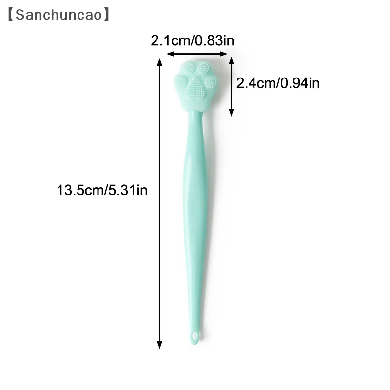 [سان] أداة مكياج فرشاة سيليكون للوجه على الوجهين لتنظيف الوجه والعناية بالرؤوس السوداء والشفاه والأنف