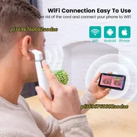 Ear Camera Endoscope 3.9mm Wireless Otoscope 720P HD WiFi Ear Scope with 6 LED for Kids and Adults Support Android and IPhone
