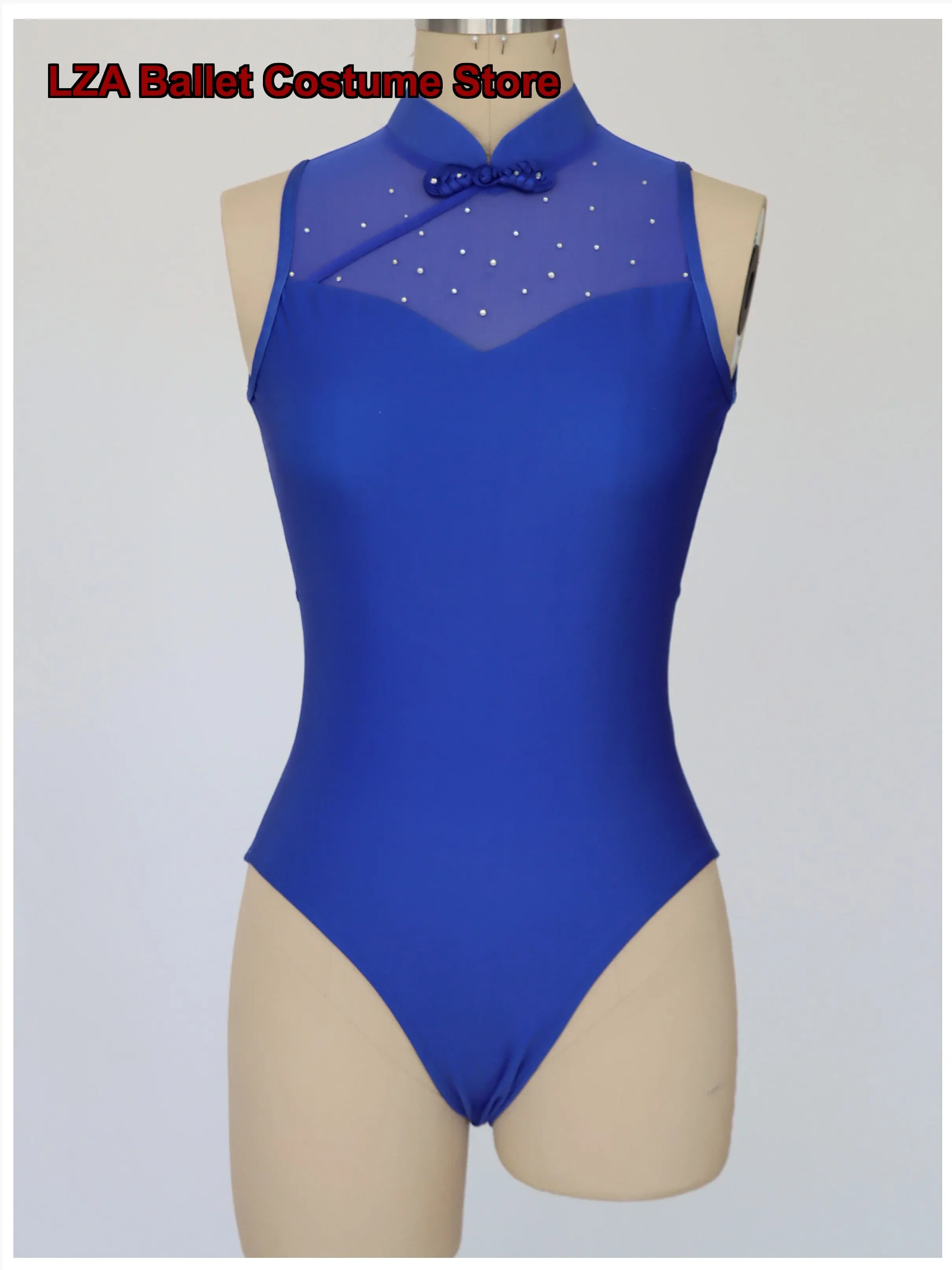 Yiyiku Women's Gymnastics Leotard High Cut Art Body Suit Classical Dance Practice Leotard Performance Costume